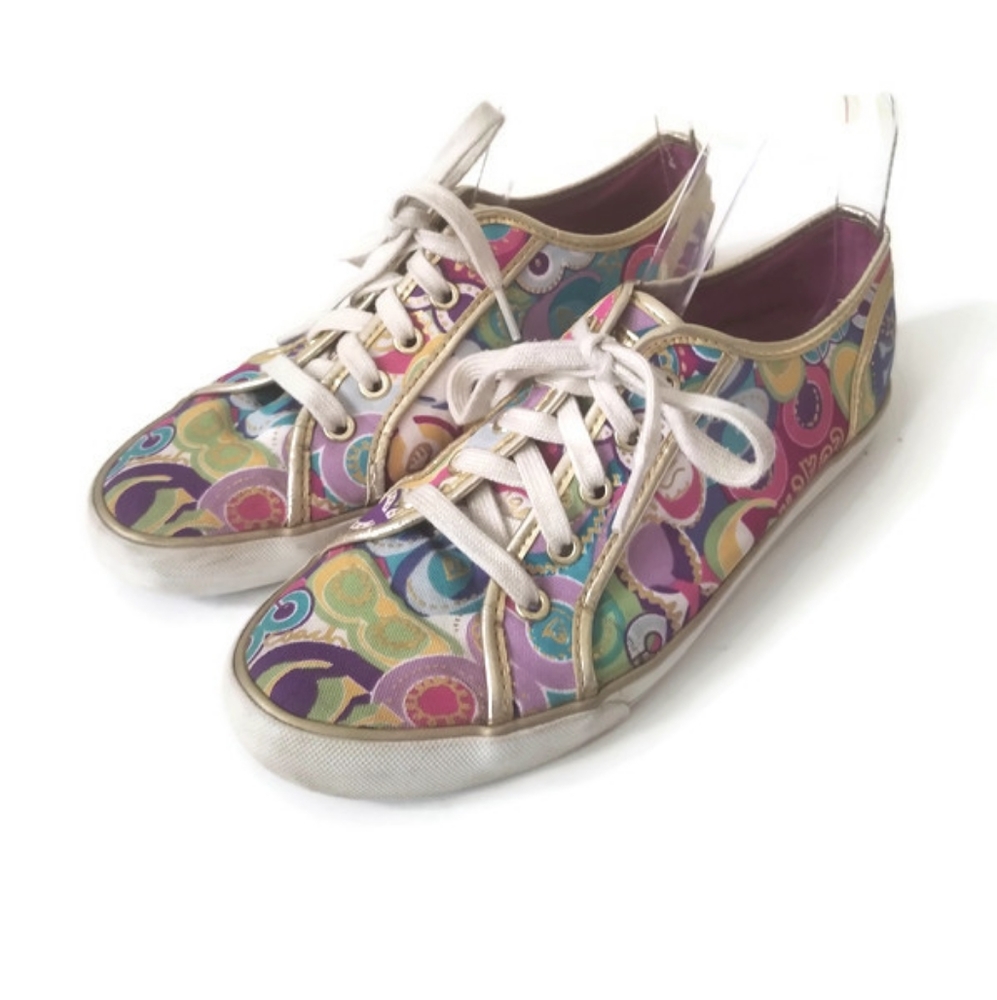 Coach Poppy Dee sneakers tennis shoes sz 8.5B